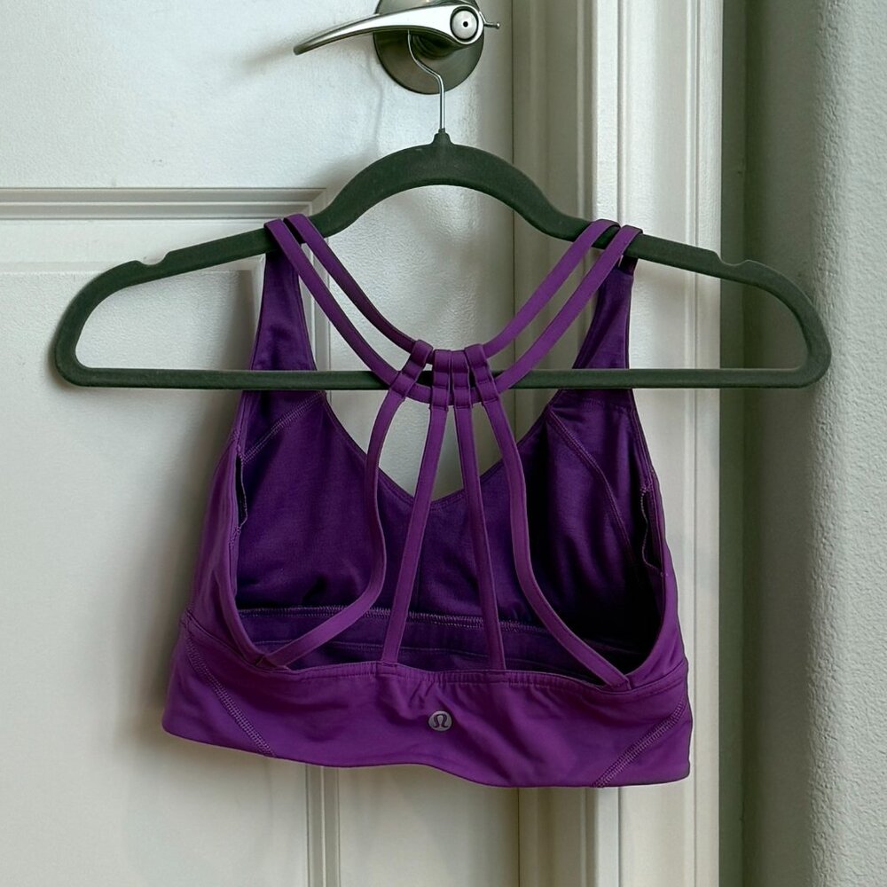 Lululemon As You Like Longline Sports Bra Purple Size 6 - Picture 3 of 5